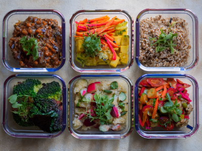 Organized meal prep with simplified ingredient system