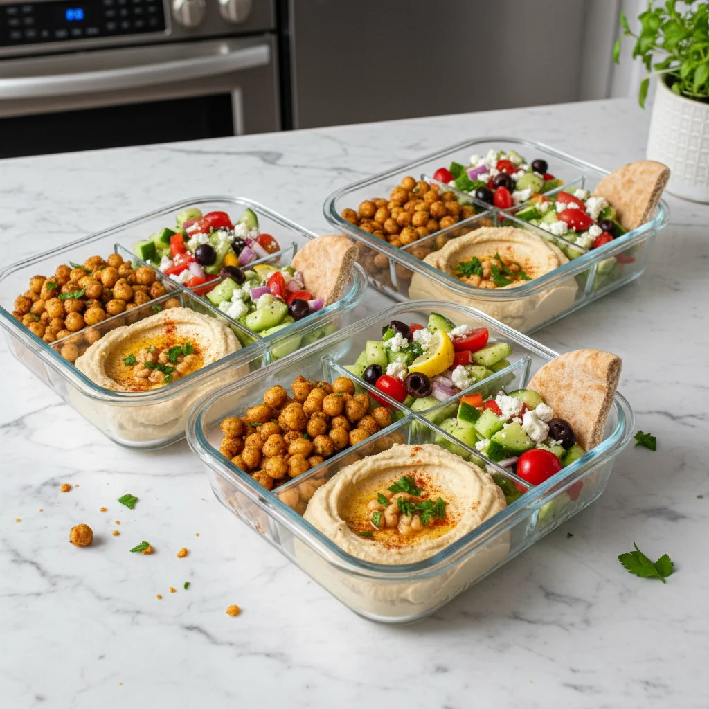 Image of Greek-Style Meal Prep Plates