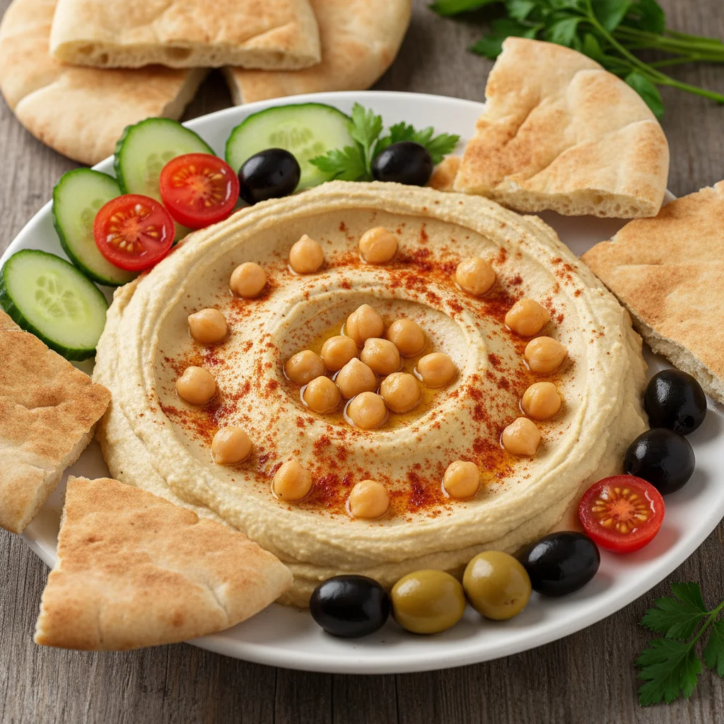 Image of Loaded Hummus Recovery Plate