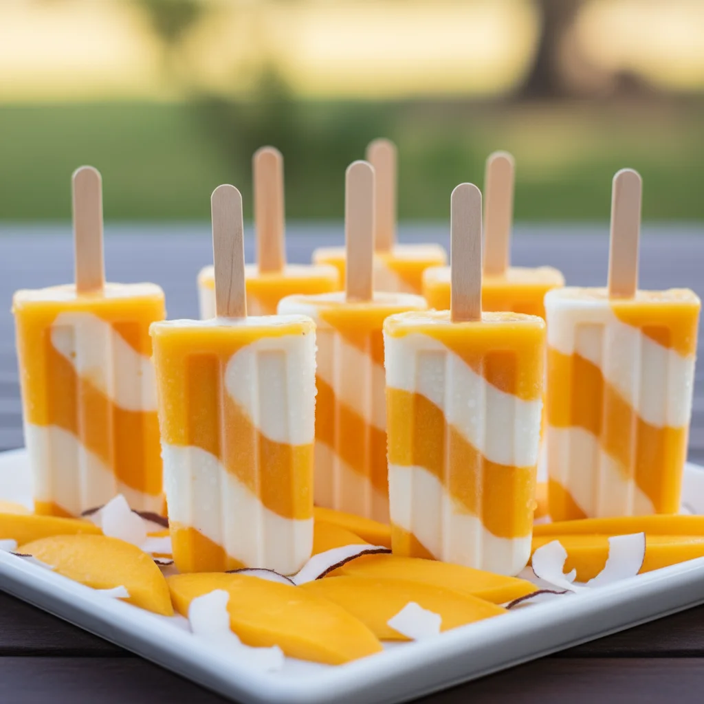 Image of Mango Coconut Recovery Popsicles